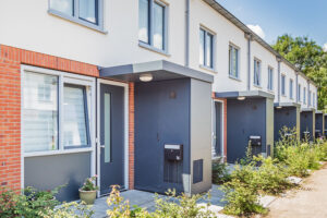 A roe of retrofitted houses in the Netherlands